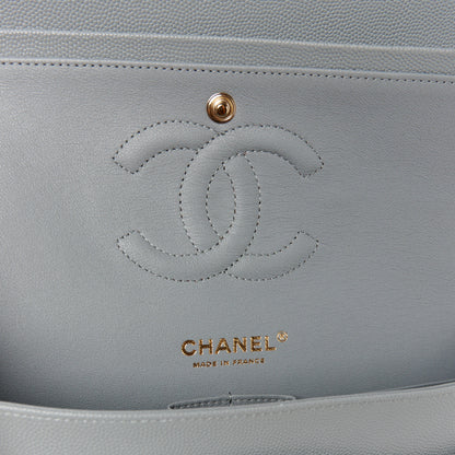 Chanel Caviar Quilted Medium Double Flap Grey 6 of 12