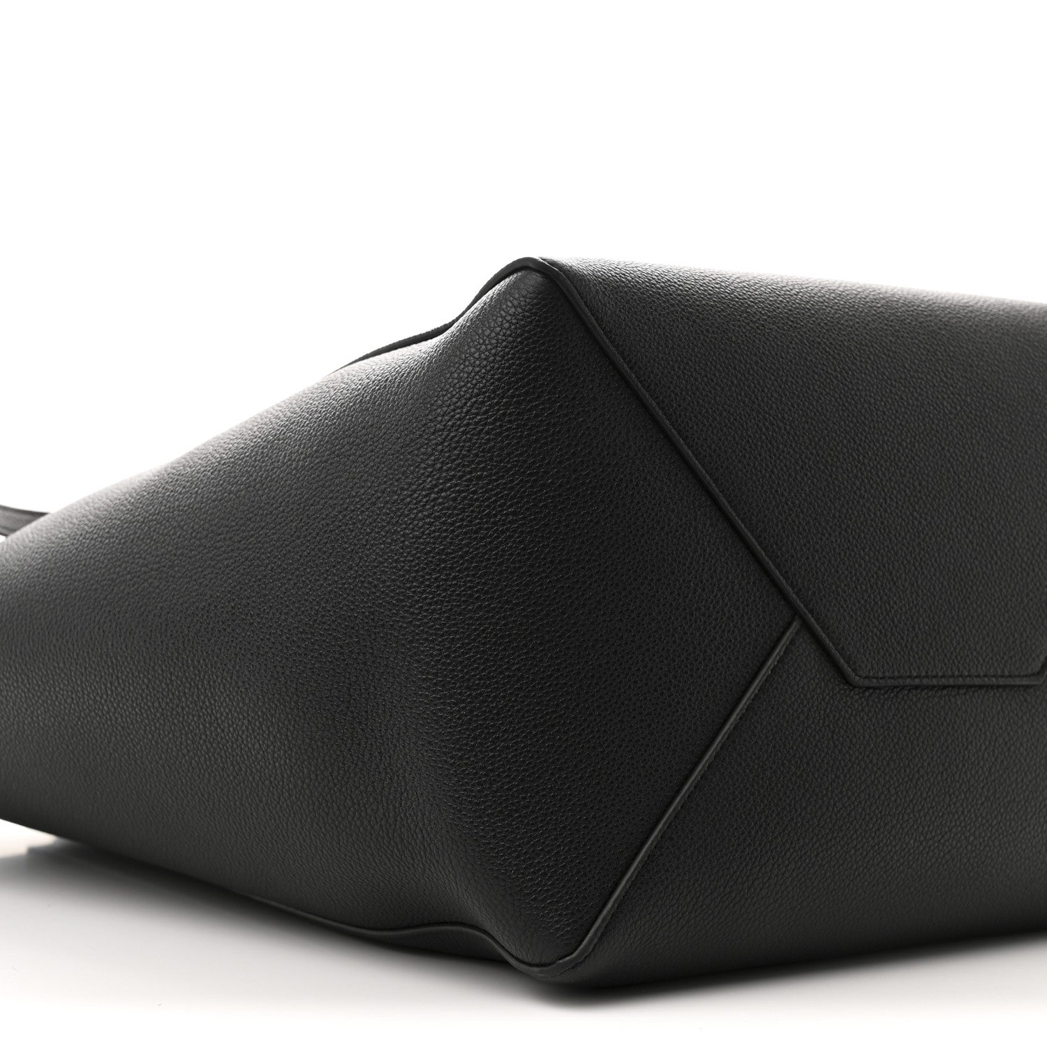 Celine Soft Grained Calfskin Medium Belt Cabas Phantom Black 9 of 10