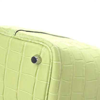 Hermes Matte Alligator Picotin Lock 18 Jaune Bourgeon 8 of 11