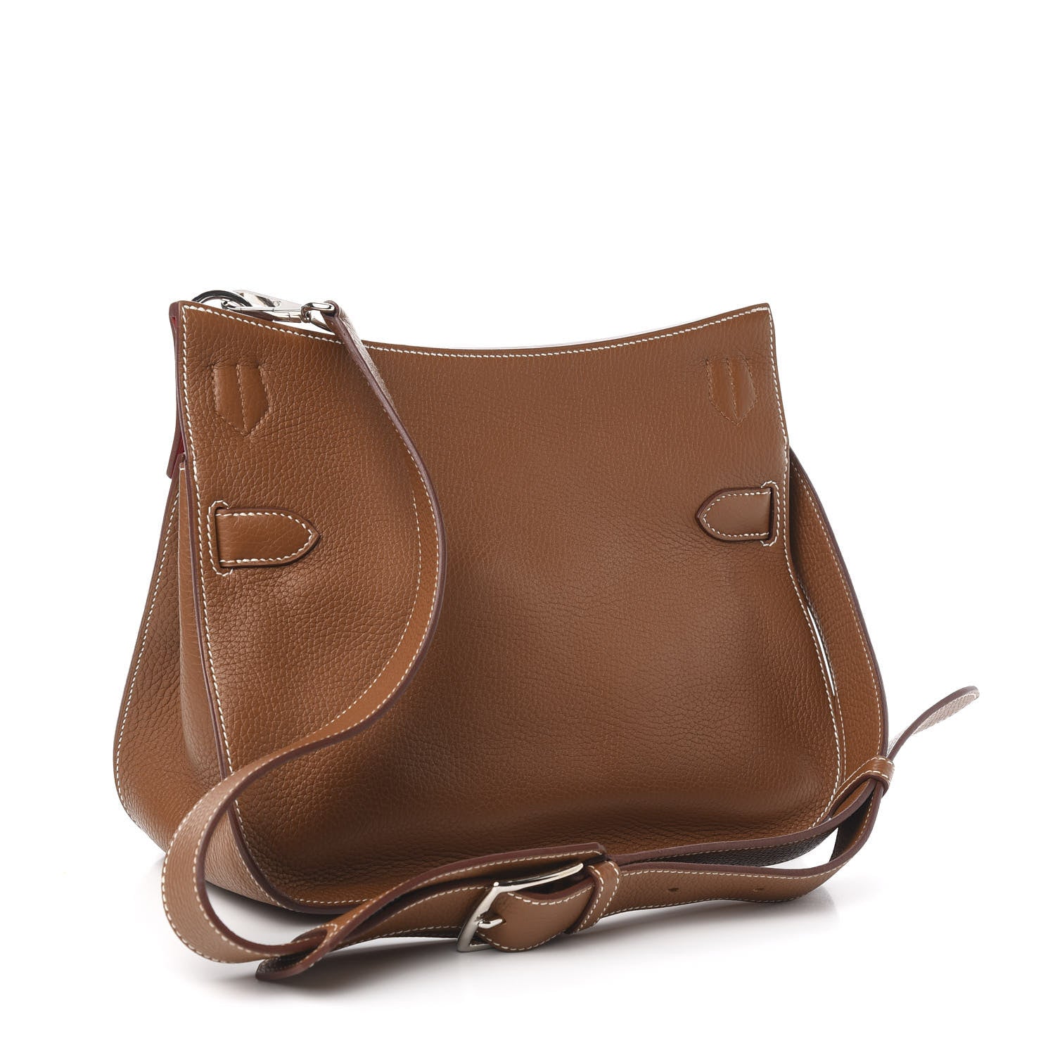Hermes Taurillon Clemence Bi-Color Jypsiere 31 Gold Rouge Casaque 3 of 13