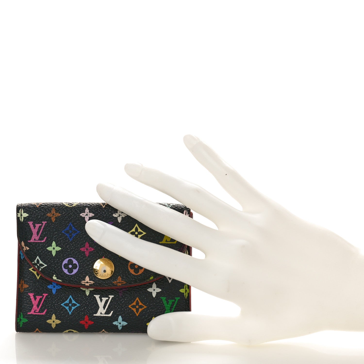 Louis Vuitton Monogram Multicolor Business Card Holder Black Grenade 2 of 10