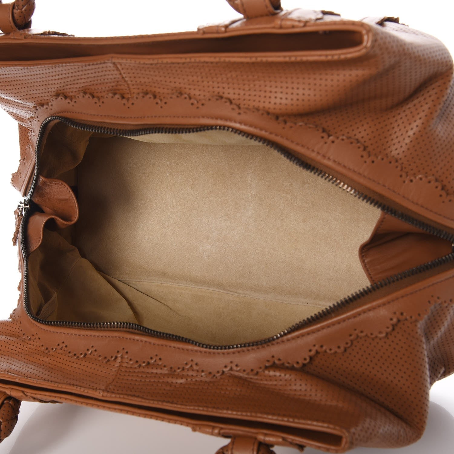 Bottega Veneta Nappa Perforated Scalloped Tote Noce 5 of 7