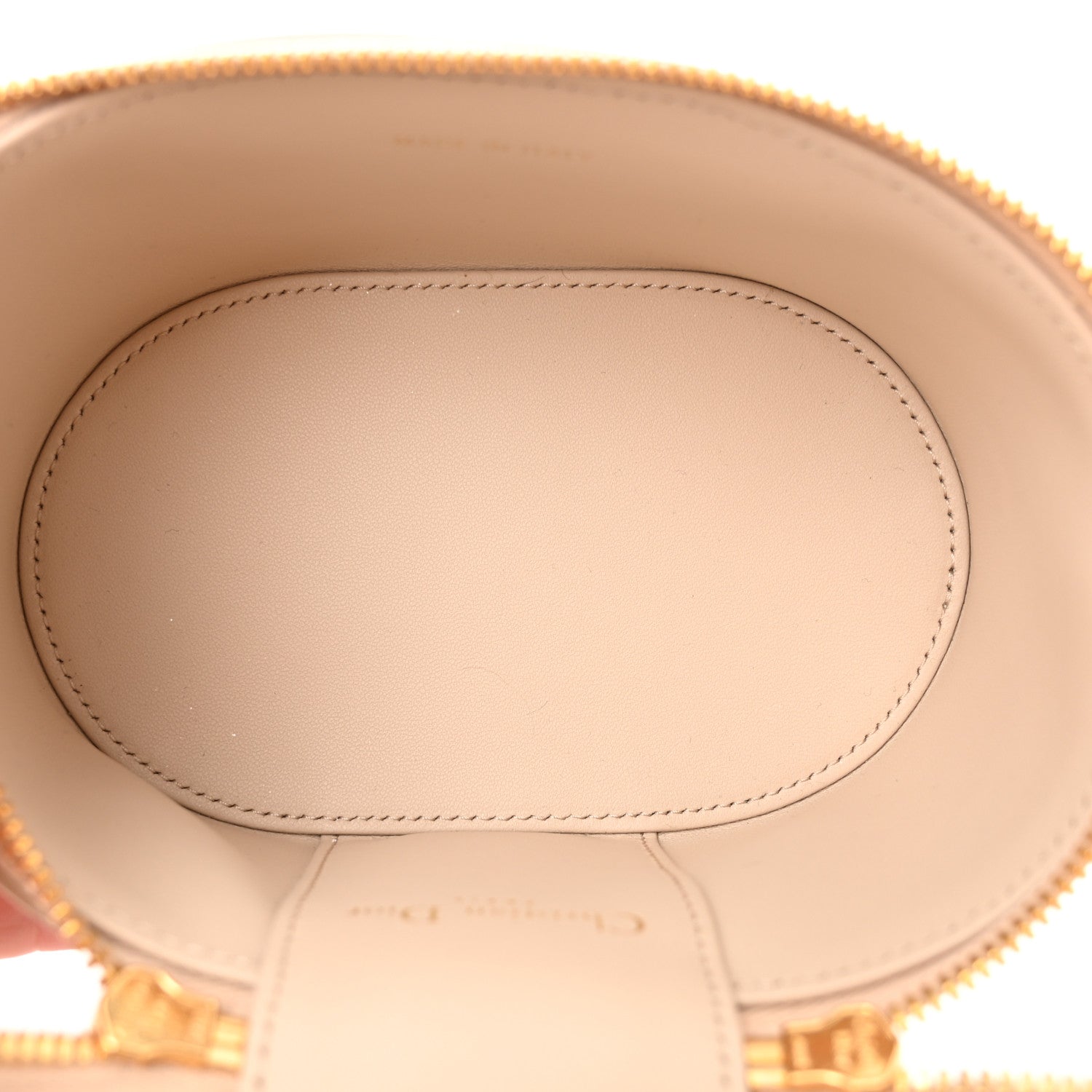 Christian Dior Calfskin CD Signature Vanity Case Caramel Beige 5 of 10