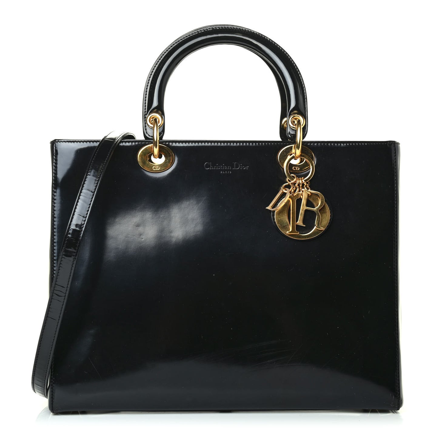 Patent Large Lady Dior Black
