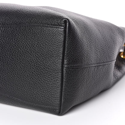 Prada Vitello Phenix Embossed Logo Hobo Black 9 of 10