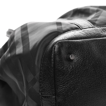 Burberry Nylon Tonal Check Diaper Bag Black 8 of 10