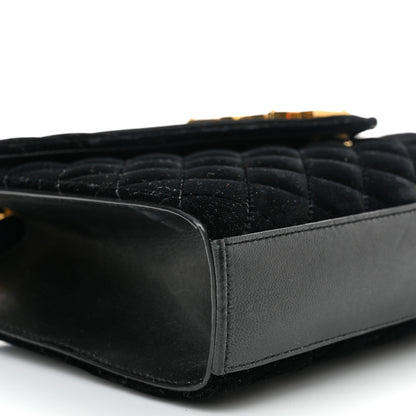 Saint Laurent Velvet Tri-Quilt Monogram Medium College Bag Black 8 of 12