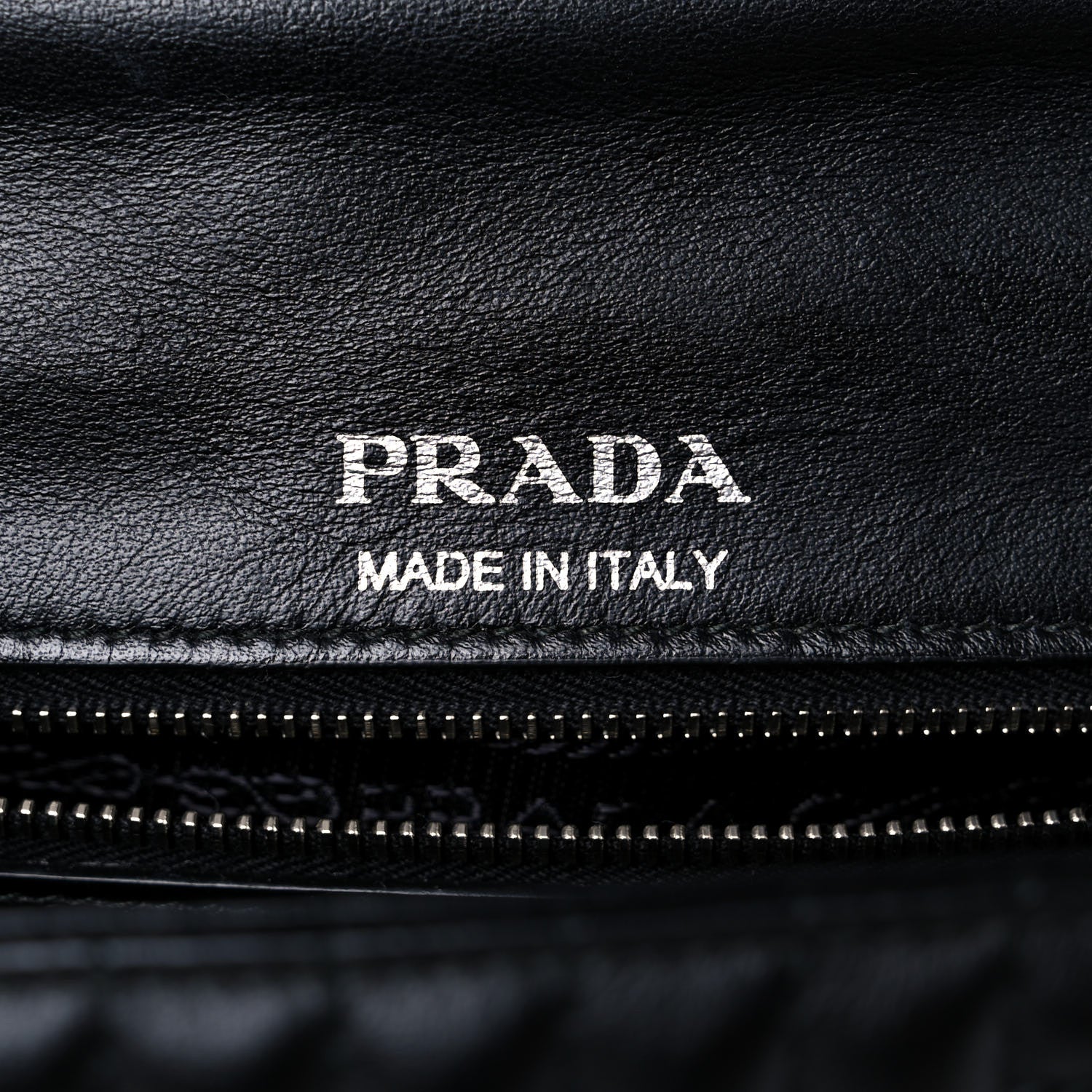 Prada Soft Calfskin Impunture Diagramme Large Chain Flap Shoulder Bag Black 6 of 12
