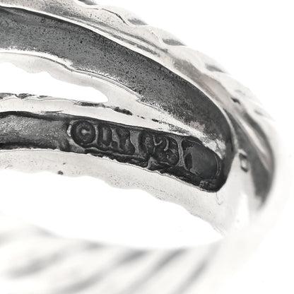 David Yurman Sterling Silver Diamond Moon Quartz 11mm Albion Ring 50 5.5 5 of 5