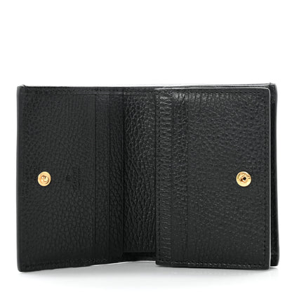 Gucci Dollar Calfskin GG Supreme Monogram GG Marmont Card Case Black Beige Ebony 5 of 8