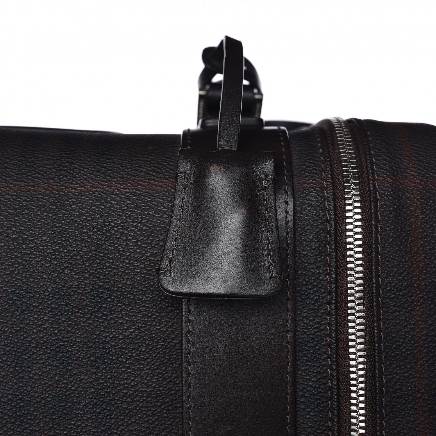 Burberry Smoked Haymarket Check Carry-On Suitcase Chocolate 353137