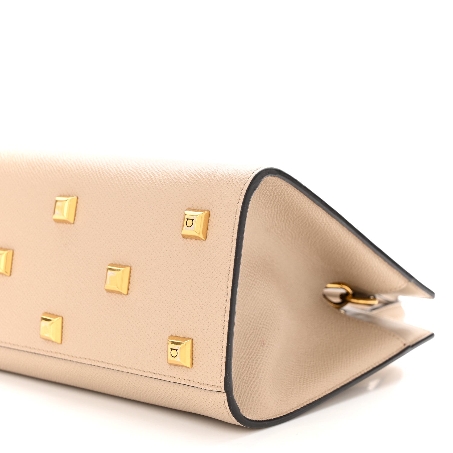 Salvatore Ferragamo Calfskin Small The Studio Box Bag Daino 10 of 20