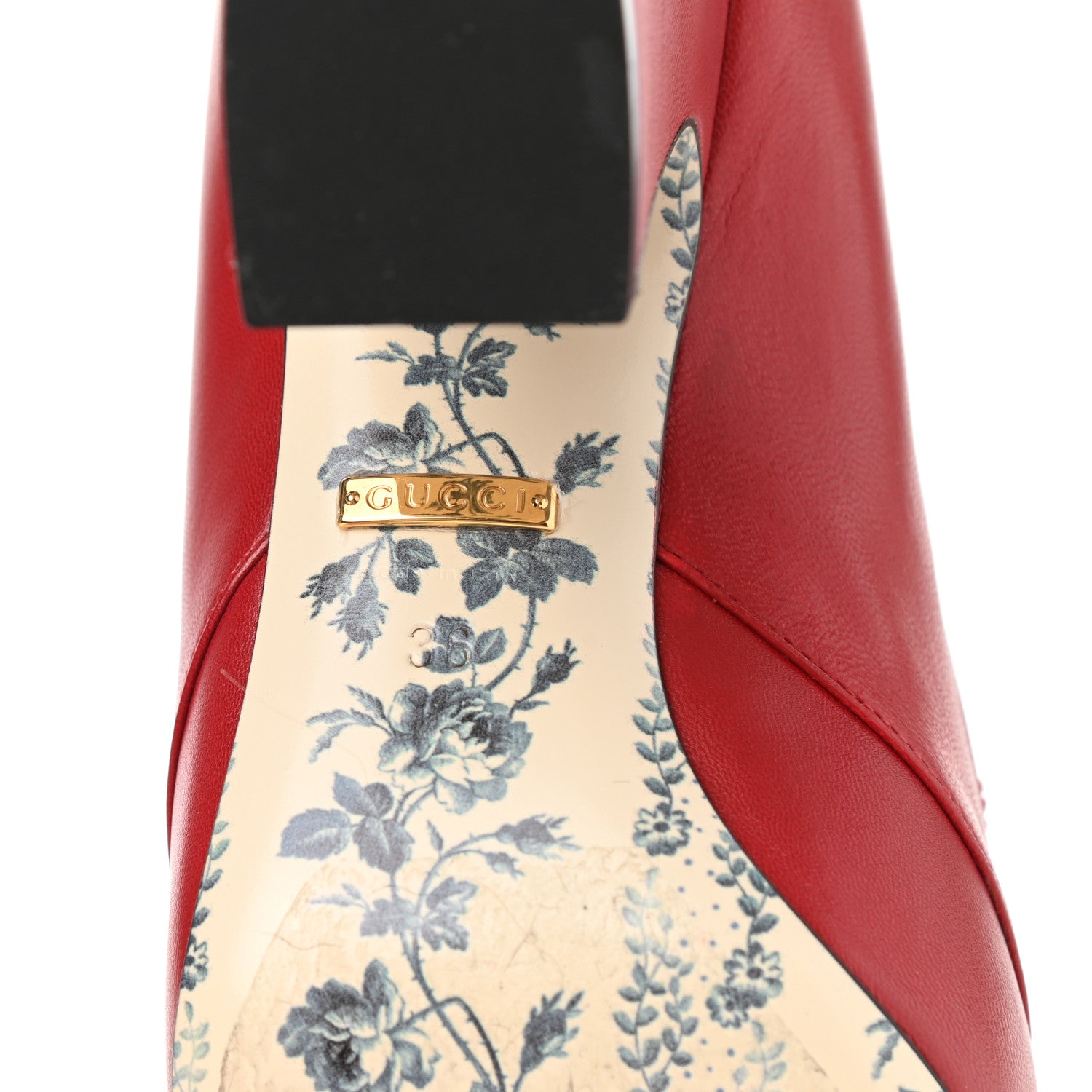 Gucci Malaga Kid GG Victoire 95mm Loafer Pumps 36 Hibiscus Red 6 of 8
