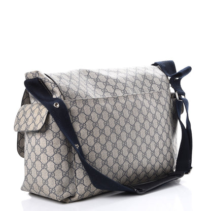 Gucci GG Plus Monogram Messenger Diaper Bag Navy 4 of 15