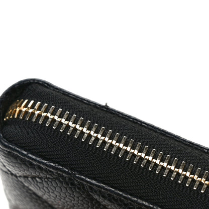 Chanel Caviar Quilted Large Gusset Zip Around Wallet Black 10 of 11