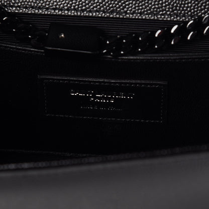 Saint Laurent Grain De Poudre Medium Classic Monogram Kate Satchel Black 7 of 9