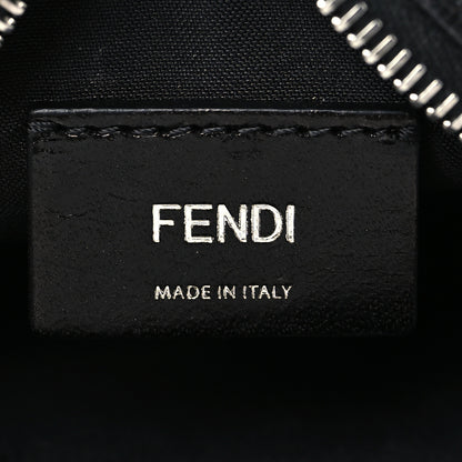 Fendi Glazed Fabric Vitello Century FF 1974 Stamp Patch Small Crossbody Messenger Black 6 of 10