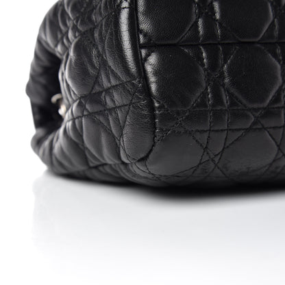 Christian Dior Lambskin Cannage Soft Flap Bag Black 10 of 12