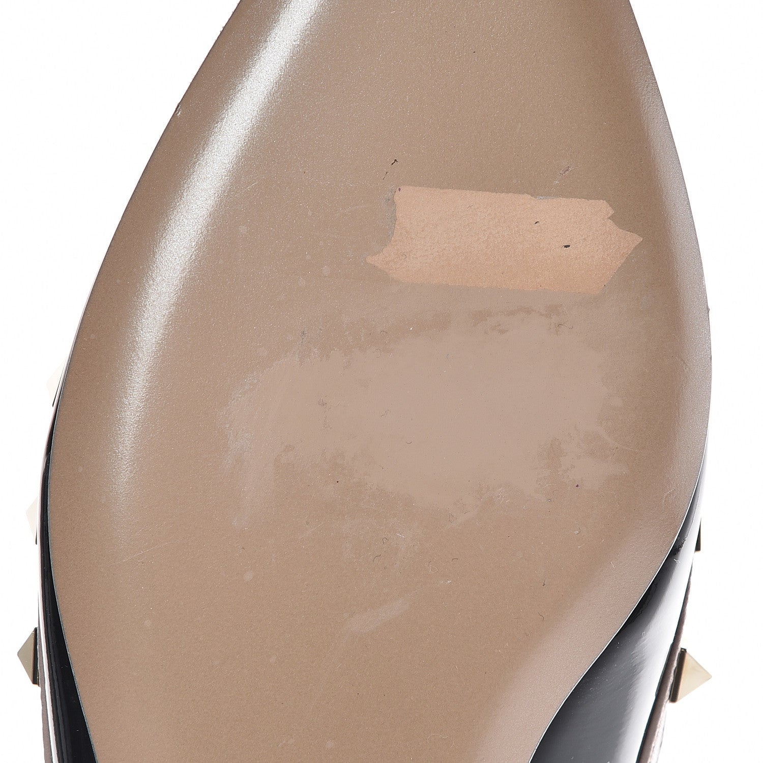 Valentino Garavani Patent Rockstud Cage Ballerina Flats 37 Black Poudre 8 of 14