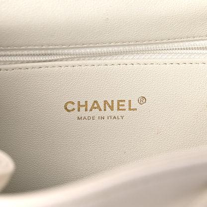 Chanel Caviar Quilted Business Affinity Backpack White 6 of 17