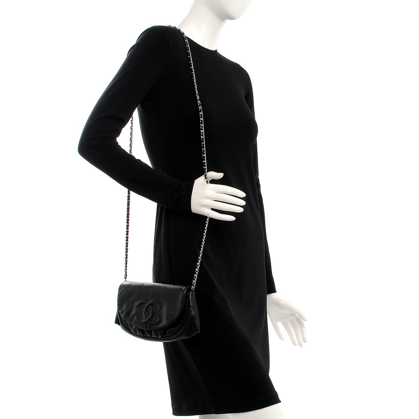 Caviar Half Moon Wallet On Chain WOC Black