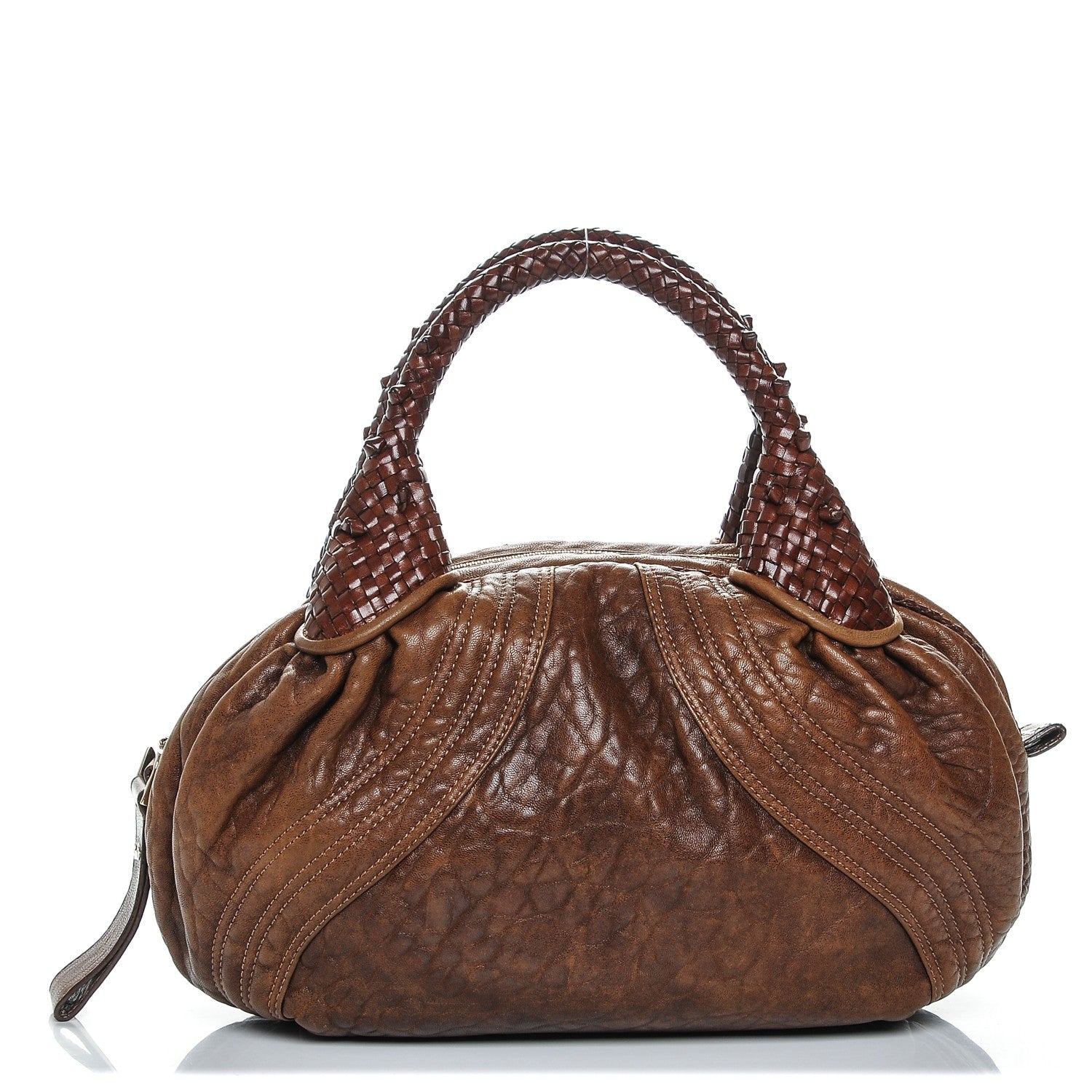 Fendi Nappa Nuvolata Spy Bowler Cognac 1 of 6