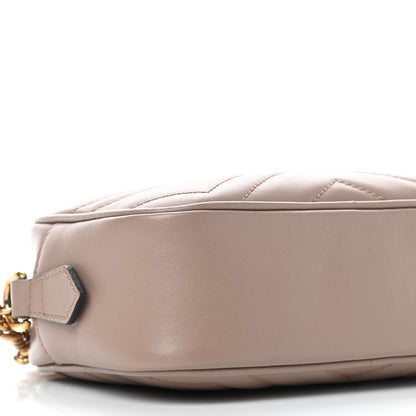 Gucci Calfskin Matelasse Mini GG Marmont Chain Shoulder Bag Porcelain Rose 8 of 9