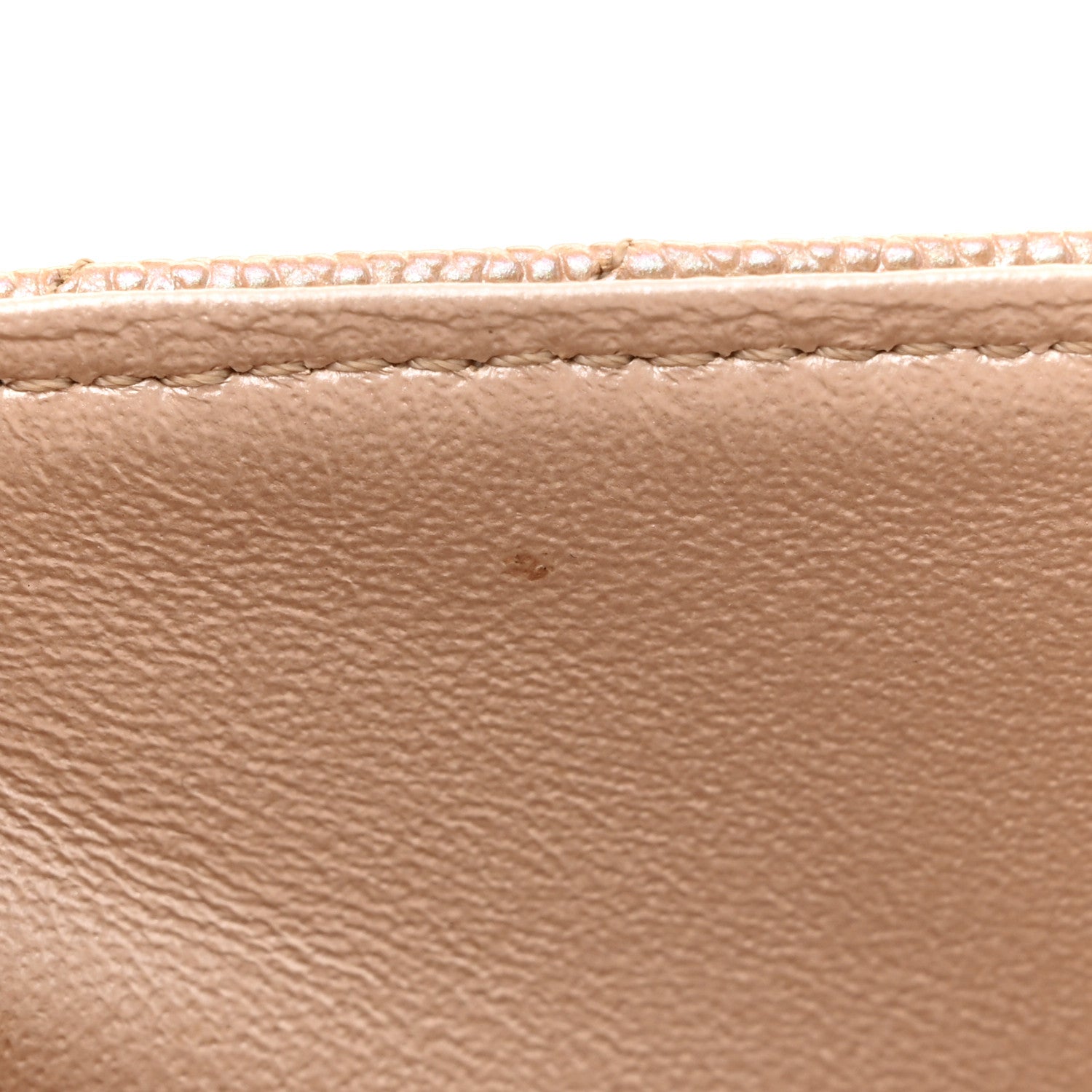 Chanel Iridescent Caviar Chevron Quilted Mini Rectangular Flap Light Gold 11 of 12