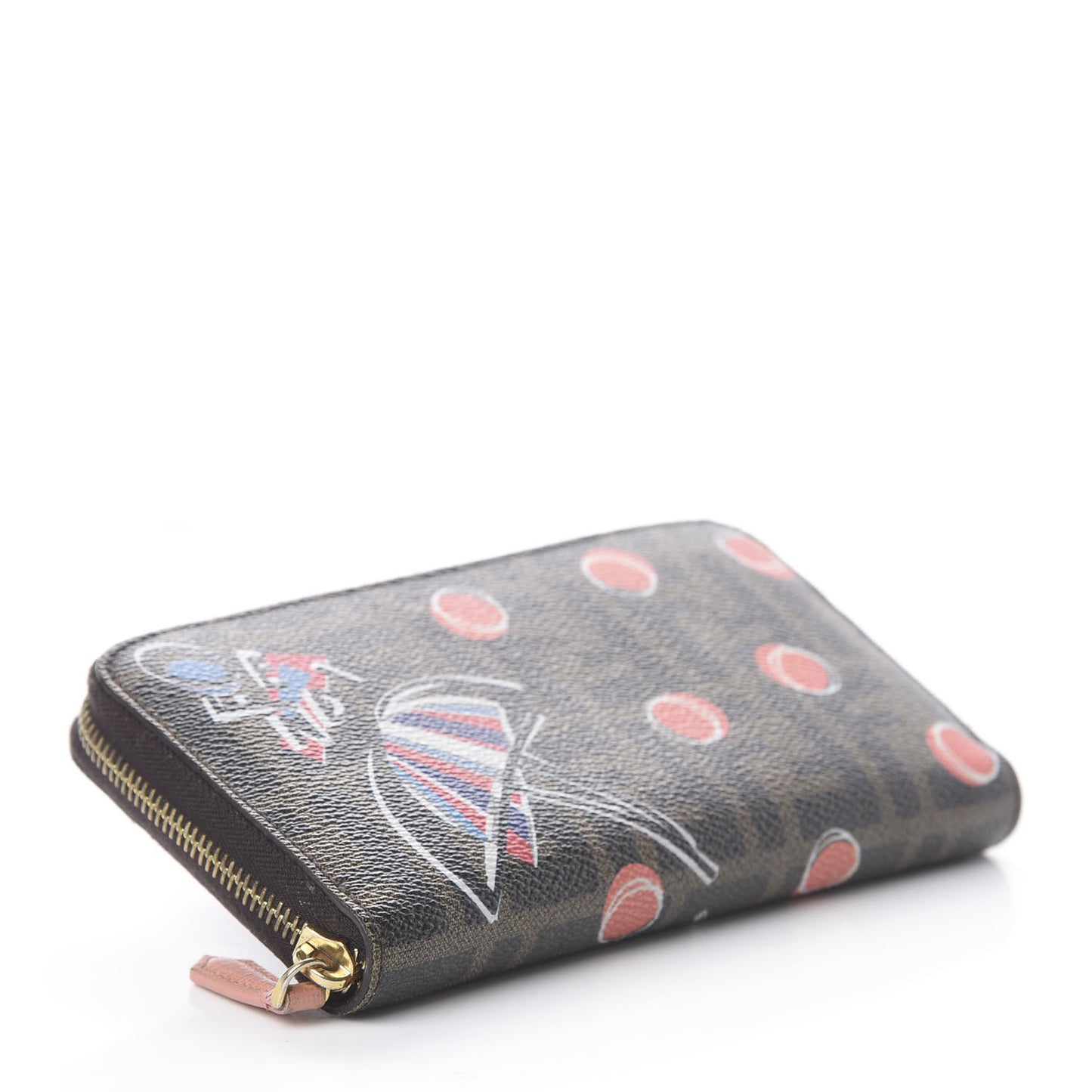 Zucca Spalmati Saint Bamboline Zip Around Wallet Tobacco