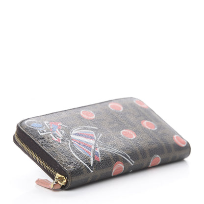 Fendi Zucca Spalmati Saint Bamboline Zip Around Wallet Tobacco 3 of 5