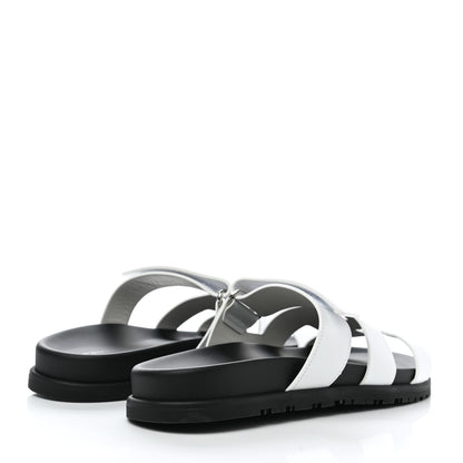 Hermes Calfskin Womens Chypre Sandals 39.5 White 4 of 9