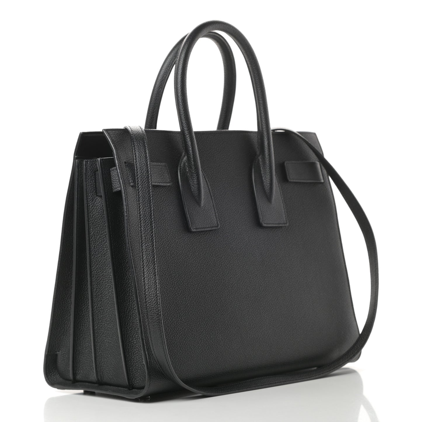 Grained Calfskin Small Sac De Jour Black