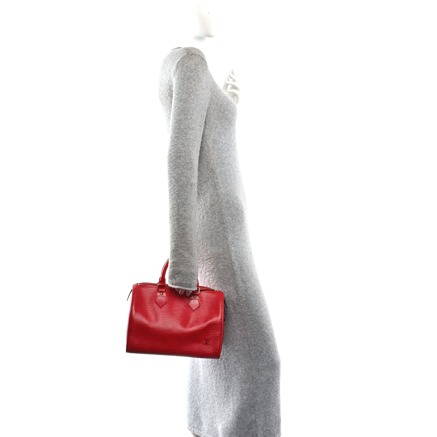 Louis Vuitton Epi Speedy 25 Castillan Red 2 of 11