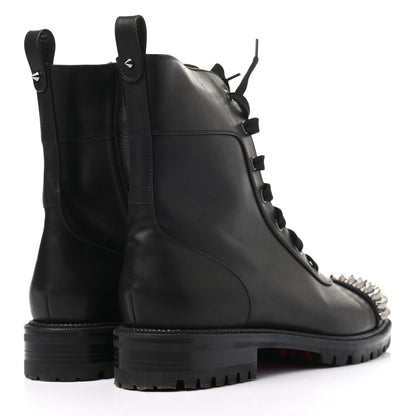 Christian Louboutin Calfskin Spikes TS Croc Flat Boots 41 Black 4 of 6
