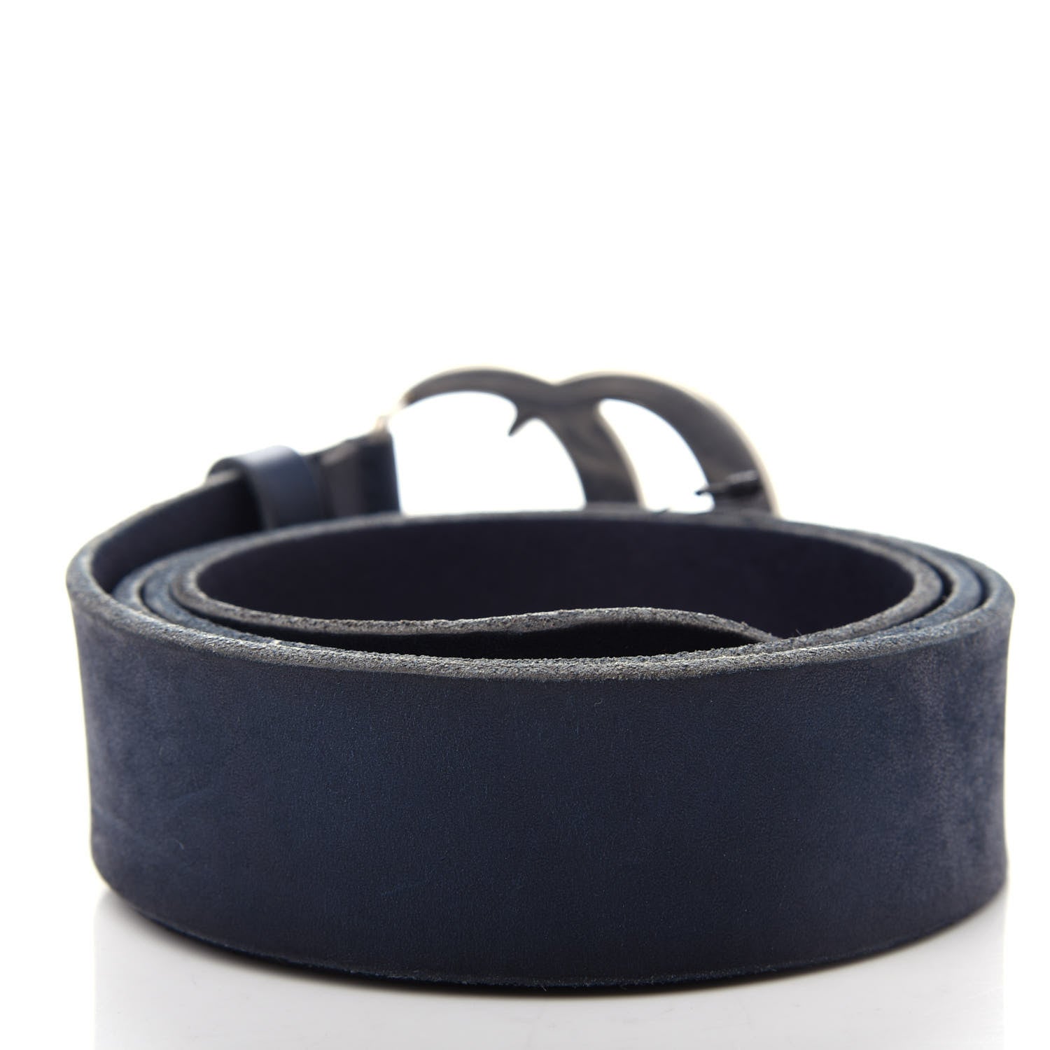 Gucci Cuoio Toscano Nickel Double Double G 40mm Belt 110 44 Blue 2 of 5