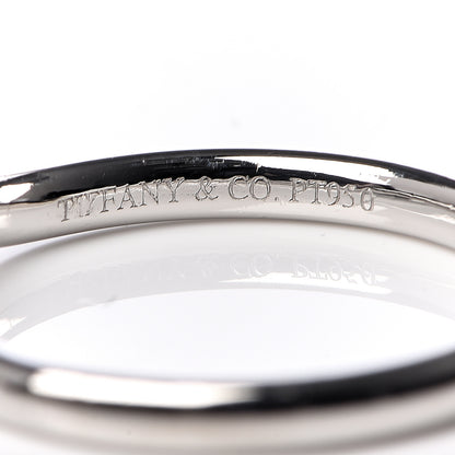 Tiffany Platinum Diamond Elsa Peretti Curved Wedding Band Ring 49 5 6 of 7