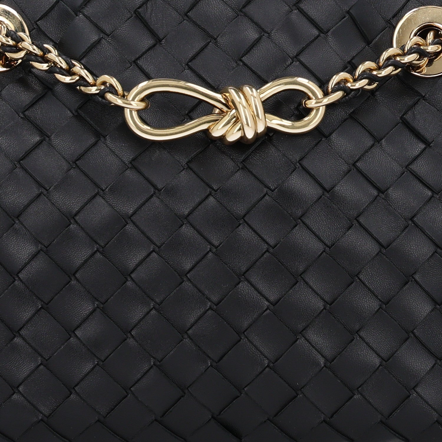 Bottega Veneta Nappa Intrecciato Small Andiamo With Chain Shoulder Bag Black 7 of 9