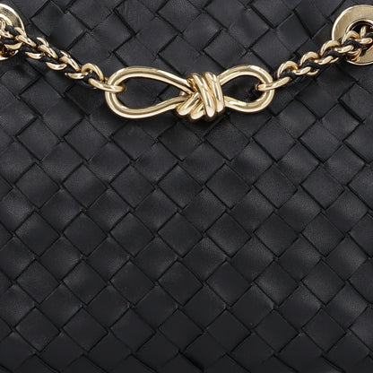 Bottega Veneta Nappa Intrecciato Small Andiamo With Chain Shoulder Bag Black 7 of 9