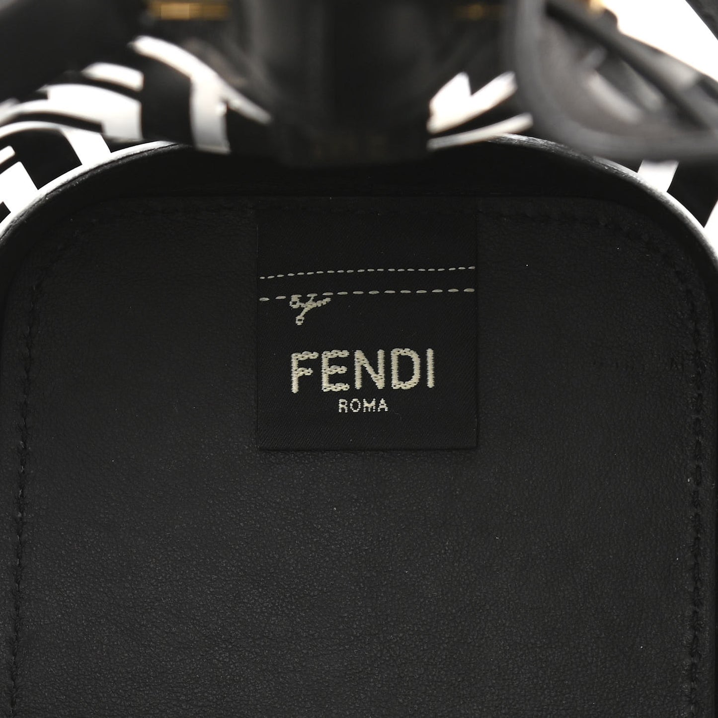 TPU FF Vitello Grace F is Fendi Mini Mon Tresor Bucket Bag Black