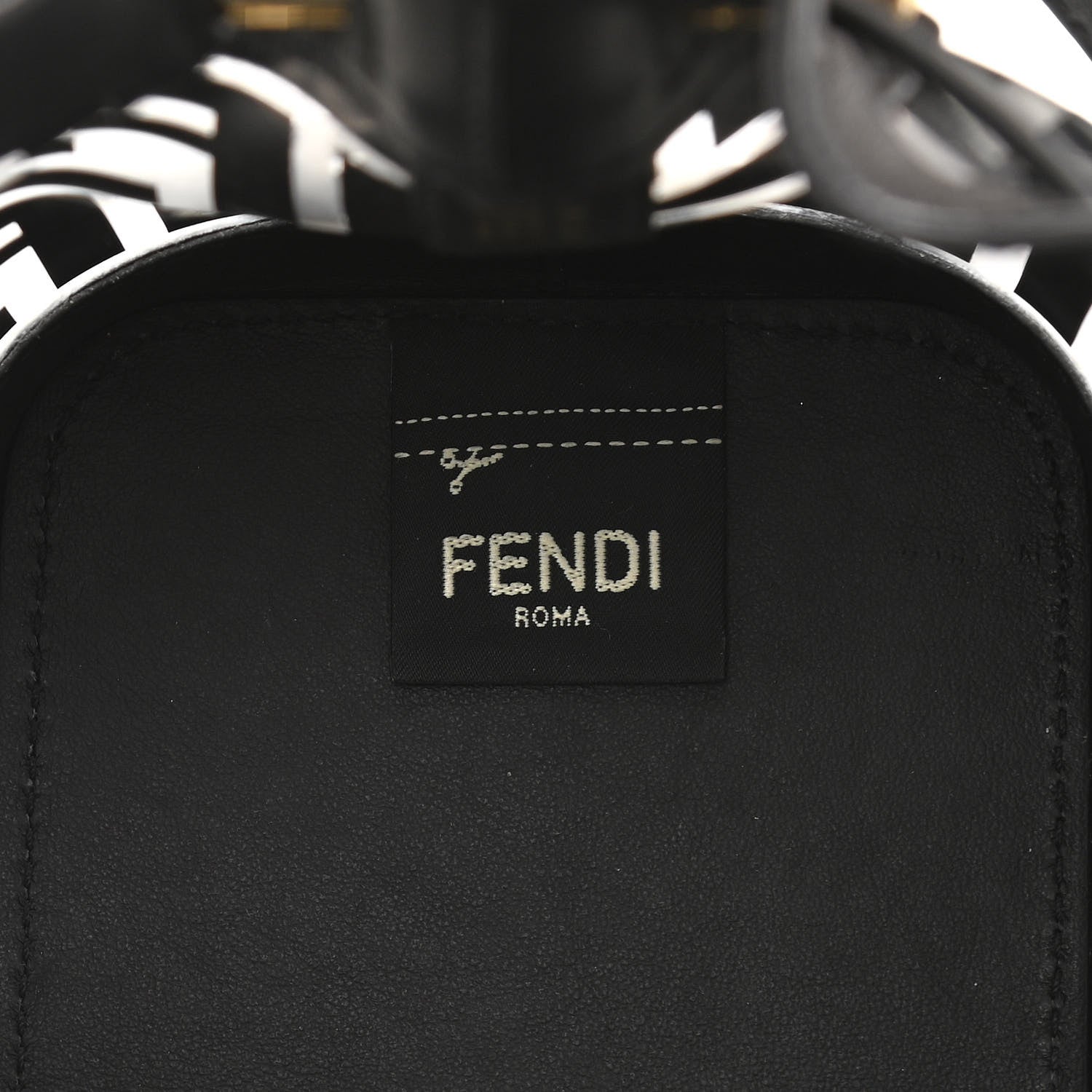 Fendi TPU FF Vitello Grace F is Fendi Mini Mon Tresor Bucket Bag Black 6 of 11