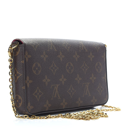 Louis Vuitton Monogram Pochette Felicie Chain Wallet Fuchsia 4 of 10