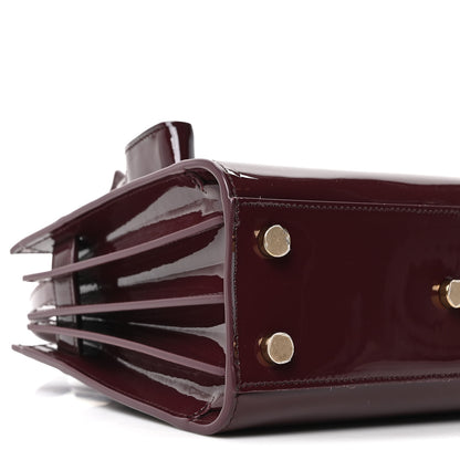 Saint Laurent Patent Nano Sac de Jour Dark Red Wine 8 of 9