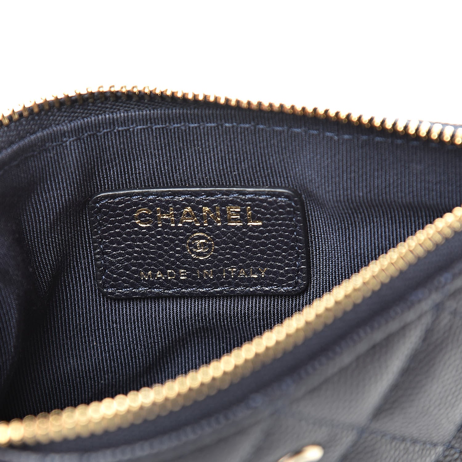 Chanel Caviar Quilted Small Cosmetic Case Navy 6 of 8