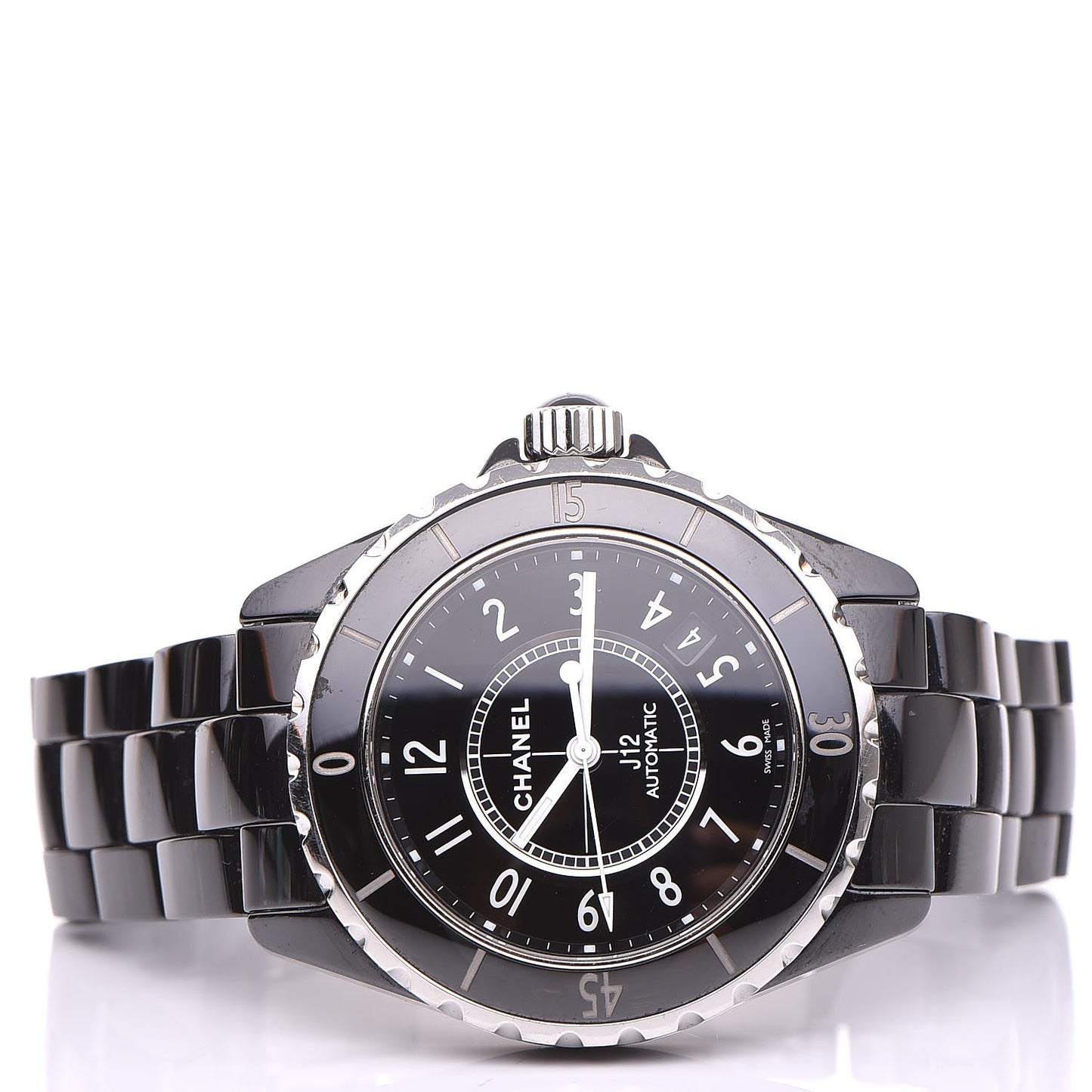 Stainless Steel Ceramic 38mm J12 Automatic Watch Black