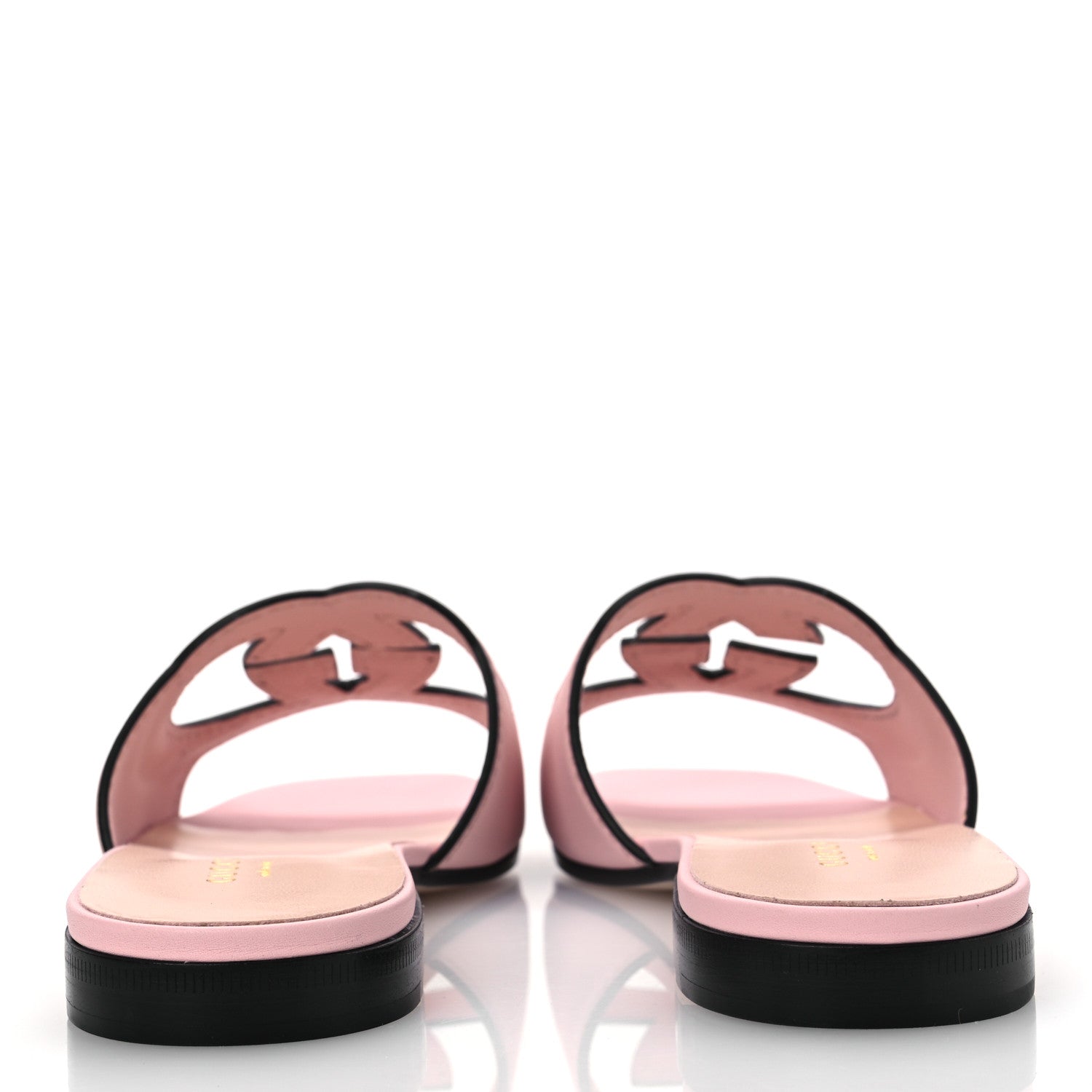 Gucci Cosmos Softy Calfskin Interlocking G Cut Out Slide Sandals 37 Candy Cotton 6 of 13
