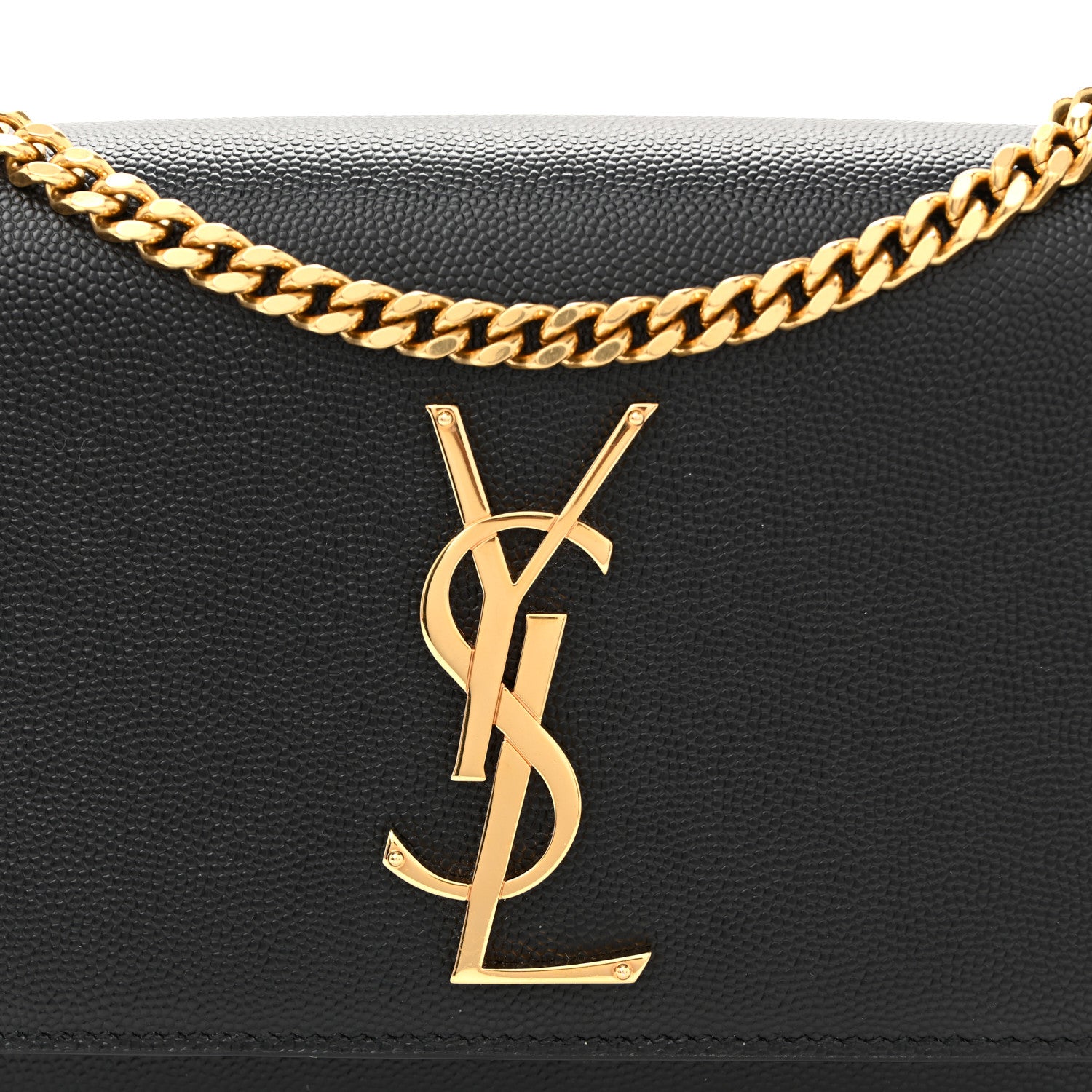 Saint Laurent Grain De Poudre Small Monogram Kate Satchel Black 7 of 10