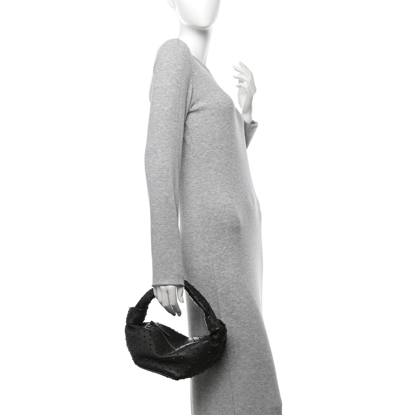 Nappa Strass Mini Double Knot Bag Fondant