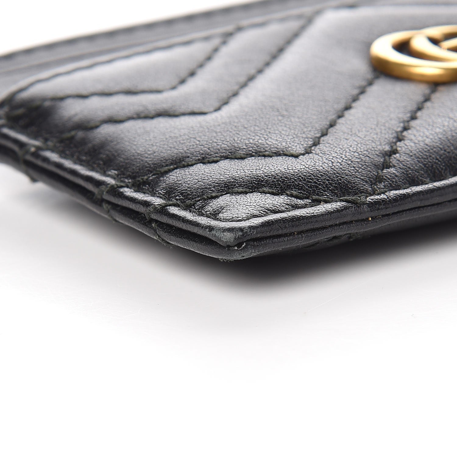 Gucci Calfskin Matelasse GG Marmont Card Holder Black 7 of 9