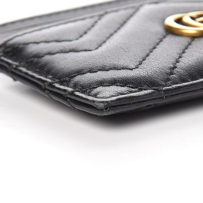 Gucci Calfskin Matelasse GG Marmont Card Holder Black 7 of 9