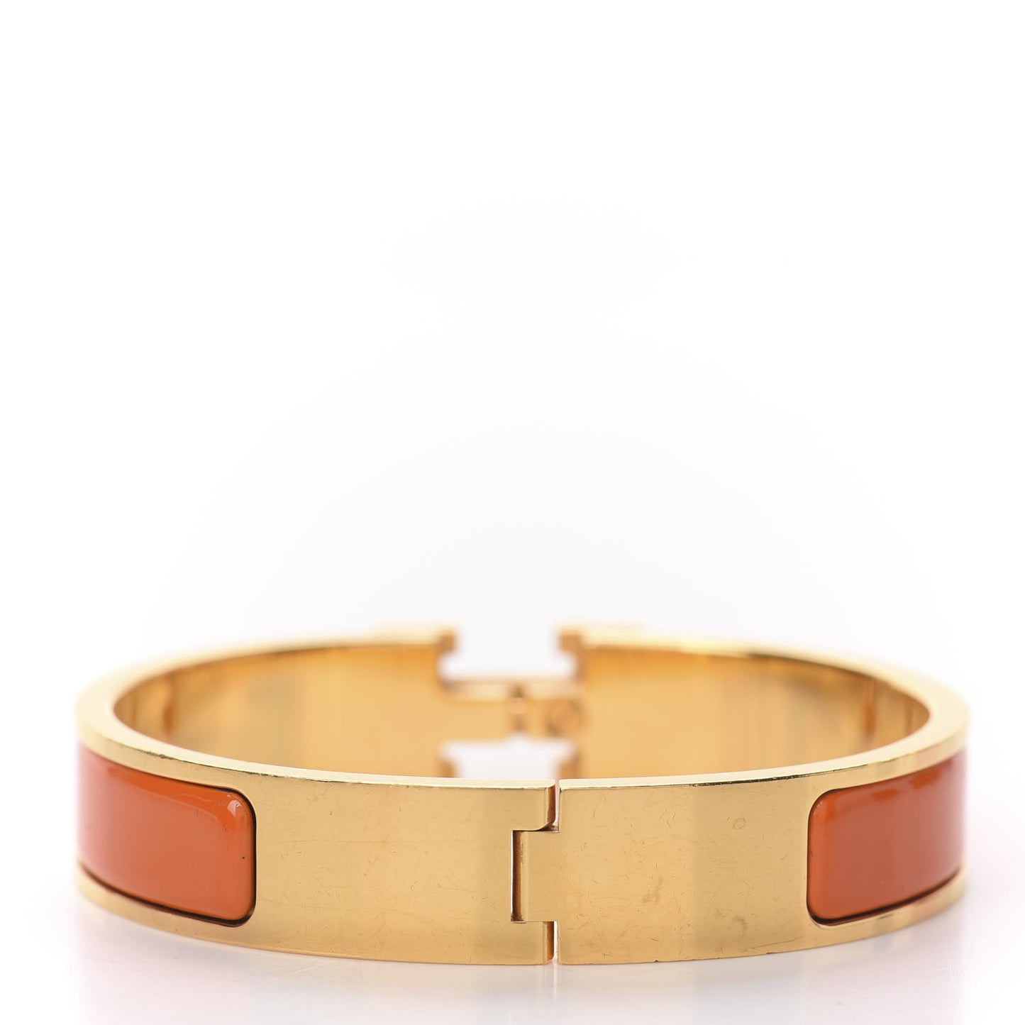 Enamel Narrow Clic Clac H Bracelet PM Orange